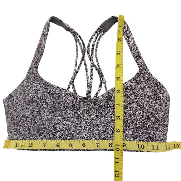 Lululemon Free To Be Serena Bra Womens 6 Gray Chakra Print Strappy Athletic Yoga - Picture 8 of 10
